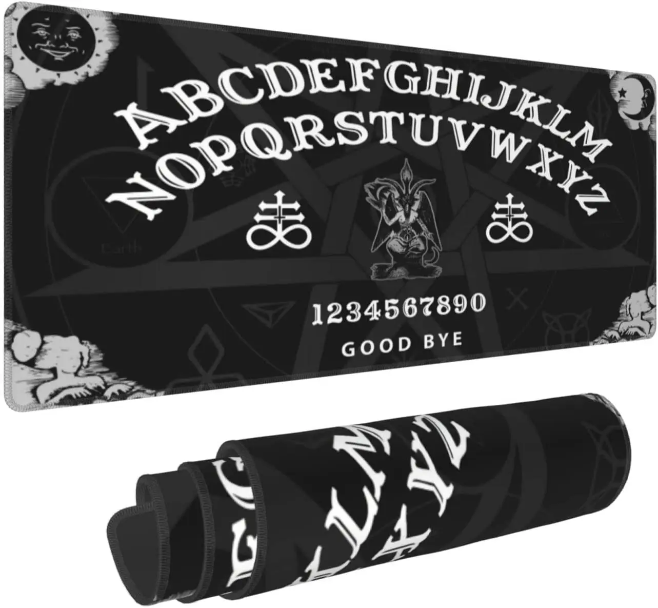 

Ouija Board Game Divination Devil Witchcraft Wicca Mousepad Accessories Extended XL Stitched Edge Rubber Sole 31.5X11.8