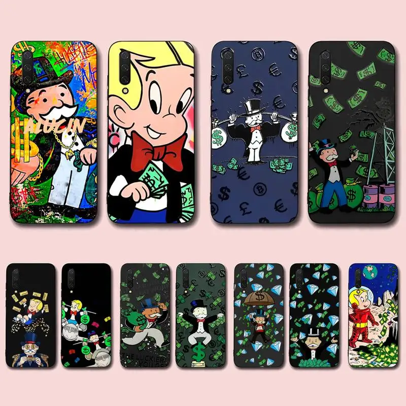 

Cartoon Dollar Monopolys Phone Case for Xiaomi mi 5 6 8 9 10 lite pro SE Mix 2s 3 F1 Max2 3