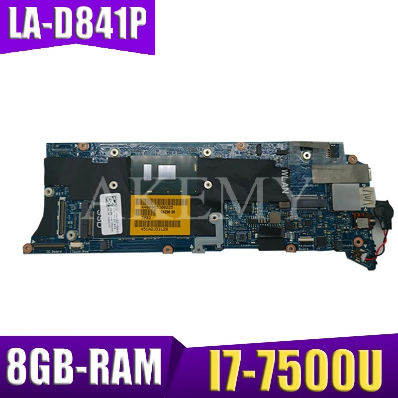Оригинальная материнская плата для ноутбука DELL LA-D841P 9350 оригинальная 8GB-RAM |