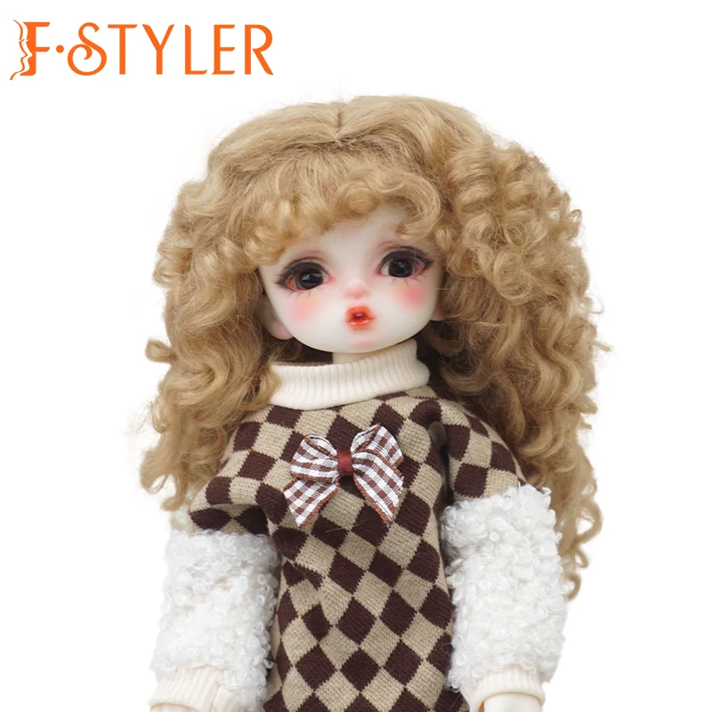 Парик куклы FStyler милая кудрявая пушистая прическа кукла BJD премиум-класса из
