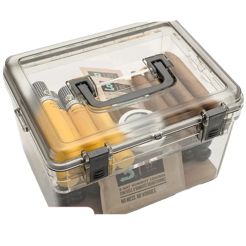 Коробка для хьюмидора сигар герметичный портативный хьюмидор большой емкости