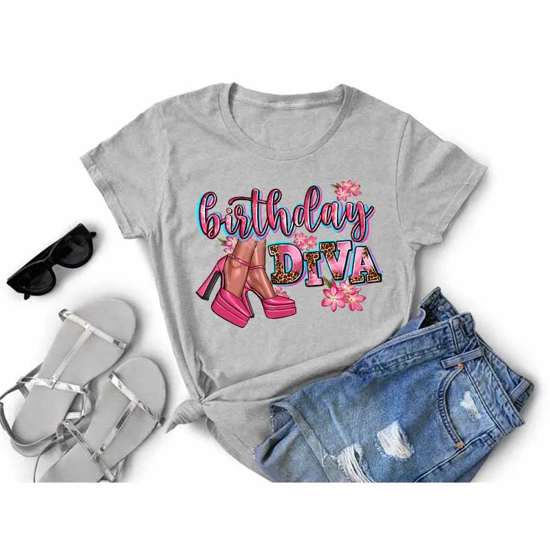 Стикер для передачи тепла на высоких каблуках DTF Модные женские нашивки Diva глажки