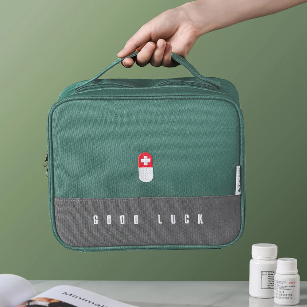 Thickened Layered Medicine Box Large-Capacity Home Portable Waterproof Fabric Cabinet Storage First Aid Kit | Безопасность и