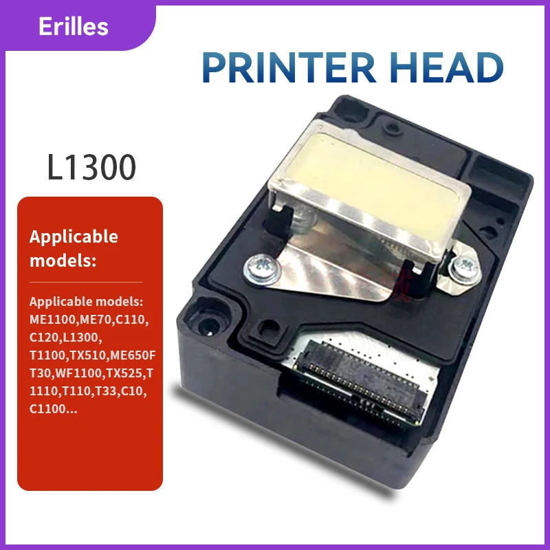 

L1300 Printer Head Print Head for Epson C110 C120 L1300 WF1100 TX525 T1110 T1100 TX510 ME650F T30 T110 T33 C10 C1100 ME1100 ME70