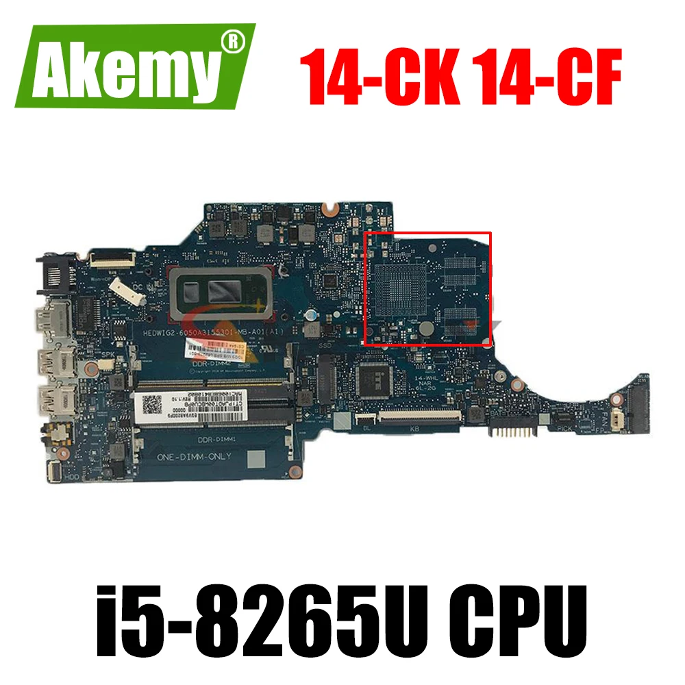 

Akemy For Hp 14-CK 14-CF 240 G7 Laptop Motherboard 6050A3155301-MB mainboard W/ i5-8265U 100% Tested Fast Ship