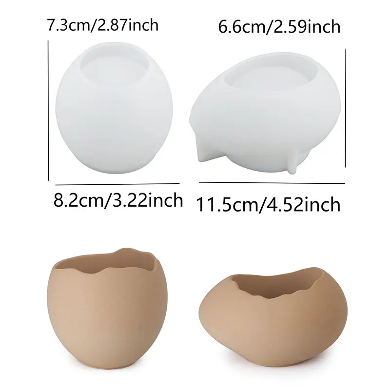 Овальный Цементный Цветочный Горшок Силиконовая Форма Круглая Для Выпечки