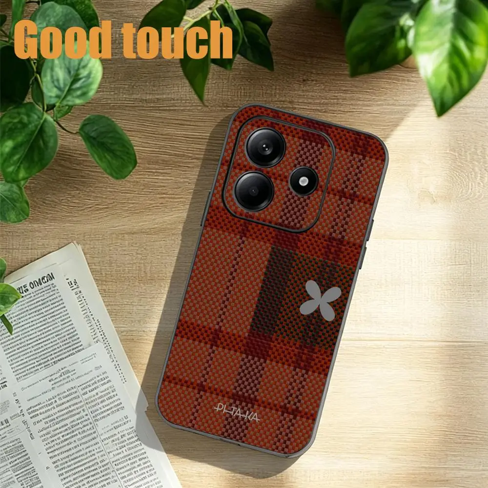 Фото Чехол для телефона PITAKA PITAKA для Xiaomi Redmi Note17 15 14 13 Pro Plus S 5G 14C A3, мягкий черный чехол для телефона №2