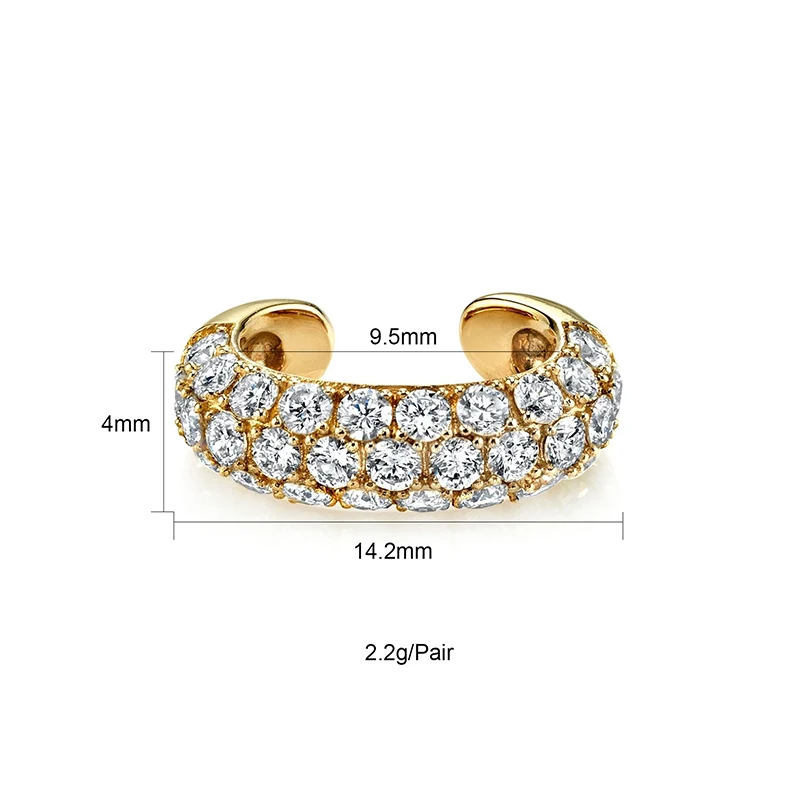 ISUEVA серебряные и золотые заполненные ушные манжеты для женщин Цвет CZ Циркон