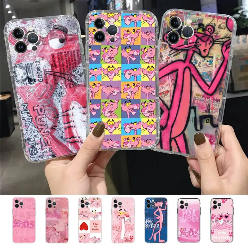 

Cartoon Pink Panther Phone Case For iPhone 14 11 12 13 Mini Pro XS Max Cover 6 7 8 Plus X XR SE 2020 Funda Shell