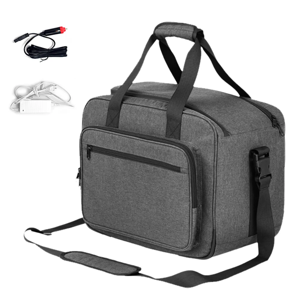 

Outdoor Camping 25L Portable Car Cooler Bag Thermal Isulated Box 12V/110V with Adjustable Shoulder Strap Travel Picnic Fishing
