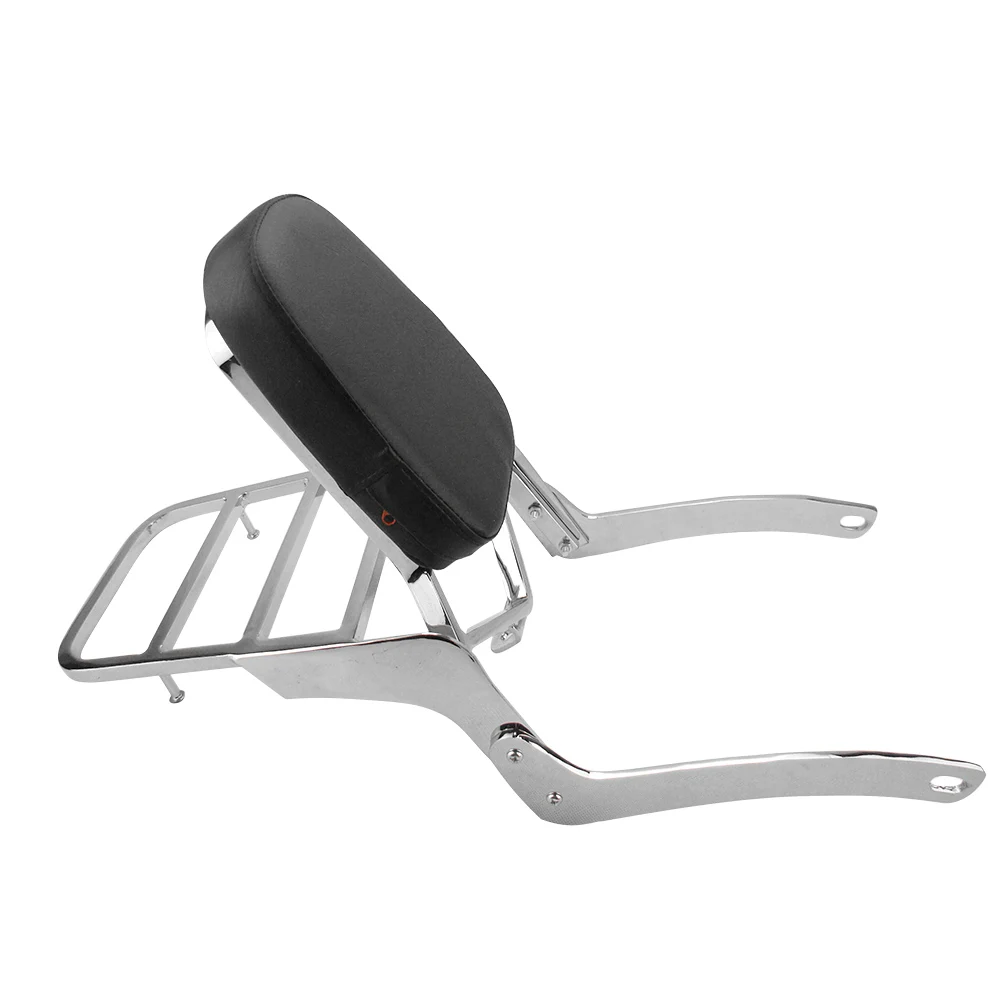 Хромированная спинка заднего пассажира мотоцикла с подушкой для Yamaha Virago XV125 XV250