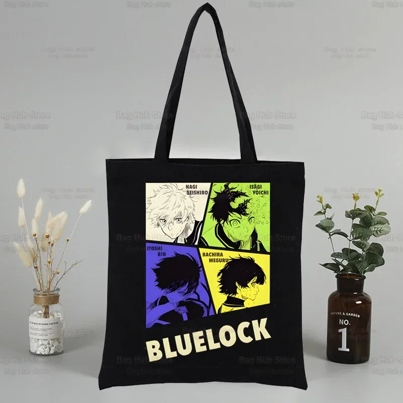 Холщовые сумки-тоут Isagi Yoichi с синим замком повседневные экологически чистые