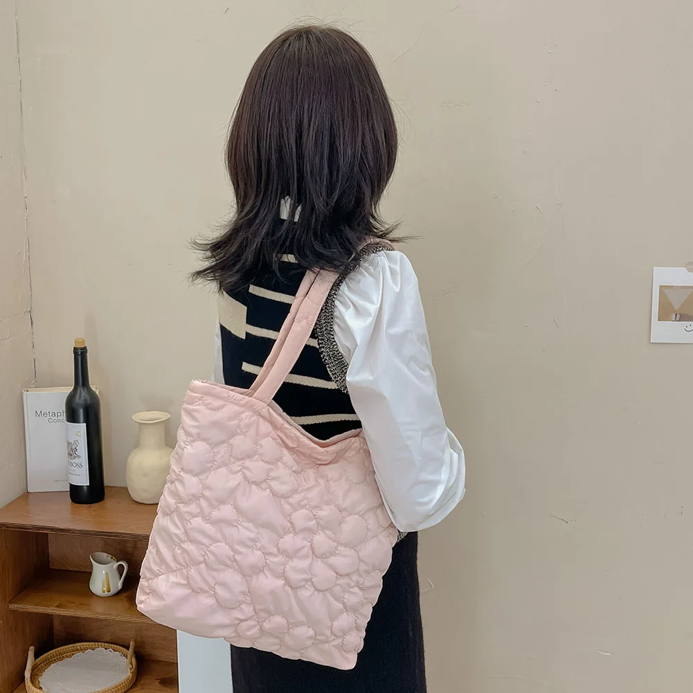 

Модная стеганая сумка на плечо с ромбовидным узором, однотонные вместительные дизайнерские сумки для путешествий, покупок, офиса