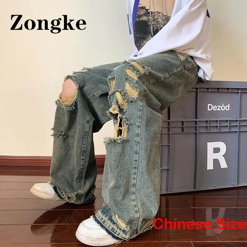 

Skinny Ripped Jeans For Men Clothings Hip Hop Pants For Mans Street Wear Chinese Size 3XL 2023 Spring New Arrivals