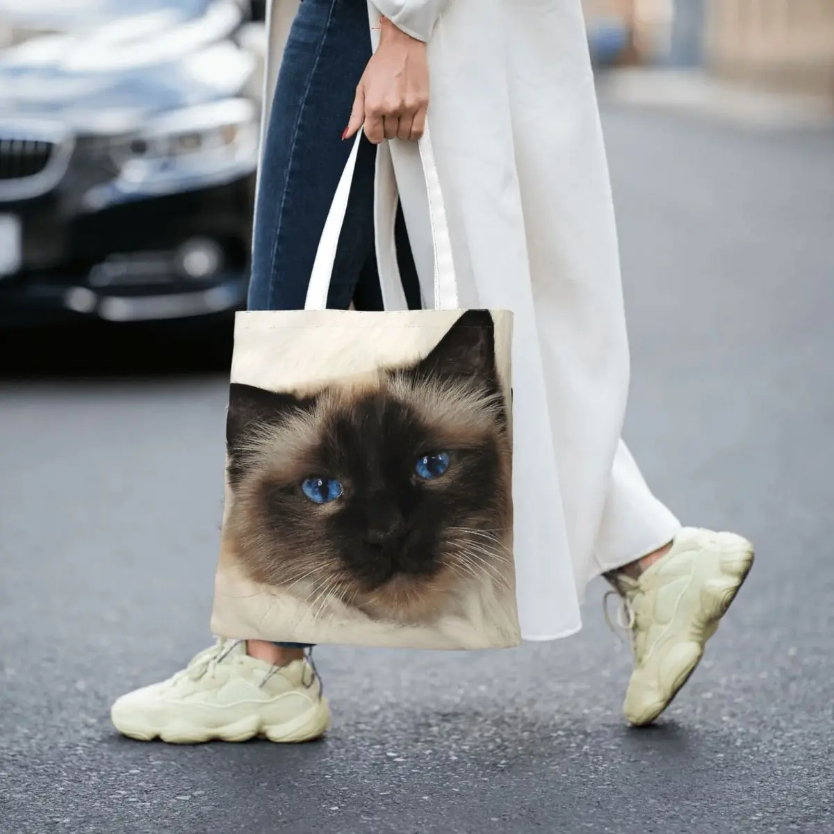 

Cute Cat Women Totes canvas handbag canvas shopping bag