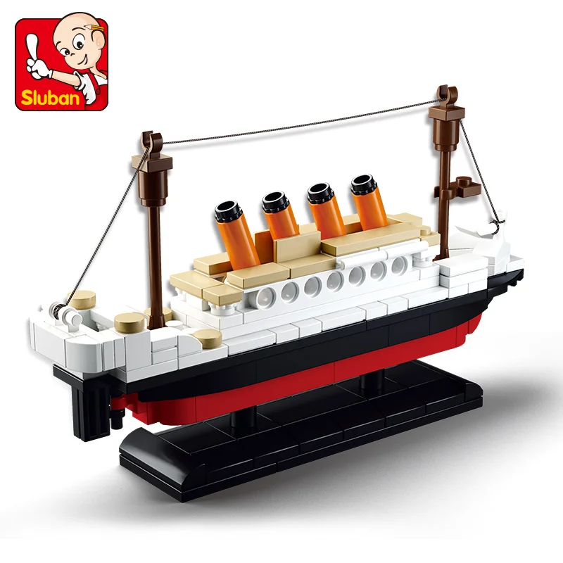 

194Pcs City RMS Titanical Ship Boat Model Building Blocks Sets Figures DIY Creator Bricks Educational Toys for Children