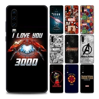 marvel phone case for huawei p10 p20 p30 p40 p50 p50e p smart 2021 pro lite 5g plus silicone case cover marvel logo iron man