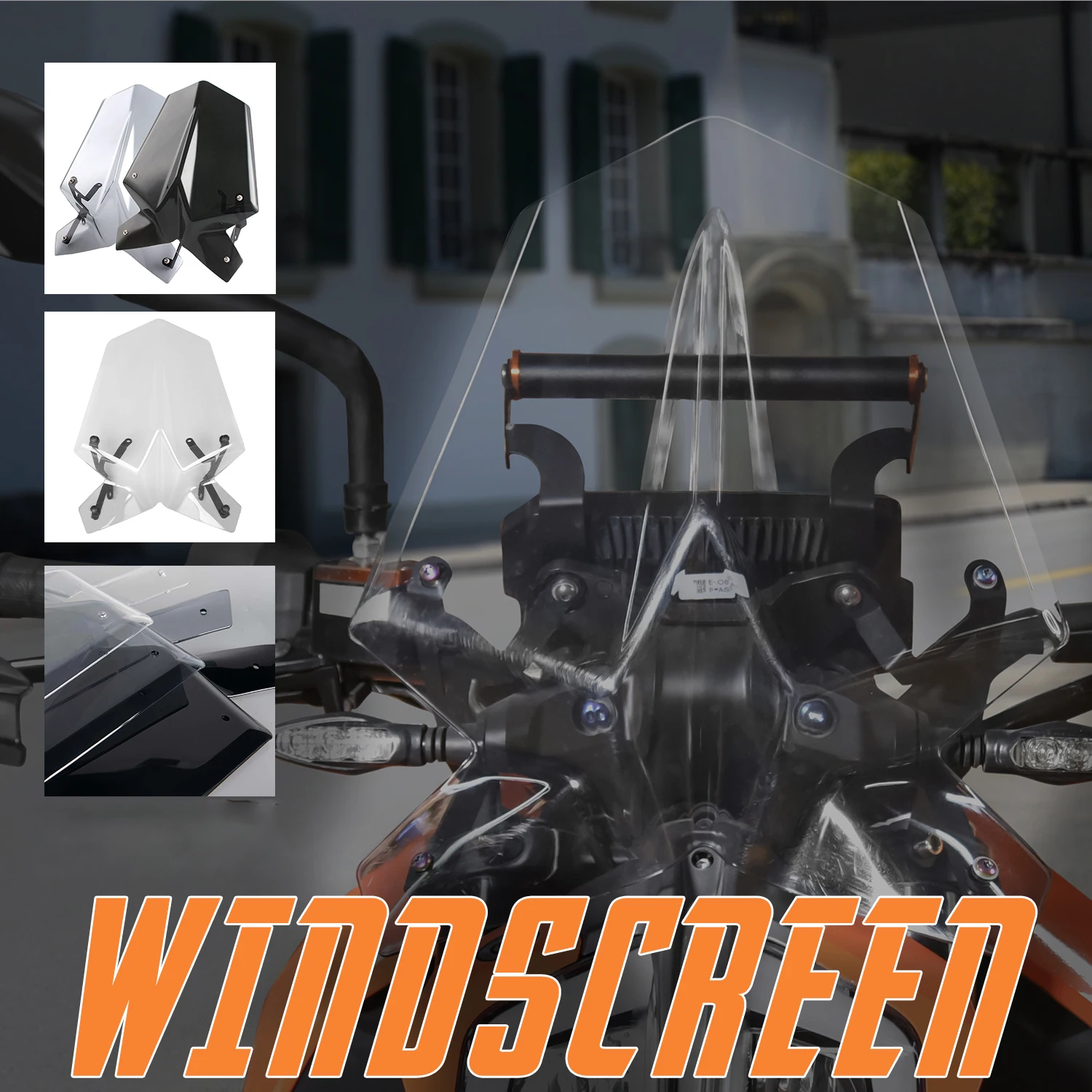 

Windscreen Windshield Wind Deflector Shield with Mounting Bracket for KTM Duke 390 250 125 Duke 390 Duke125 Duke250 2017-2022