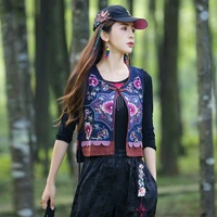 2022 chinese traditional tang suit vest vintage flower embroidery hanfu qipao top oriental female cheongsam chinese hanfu vest