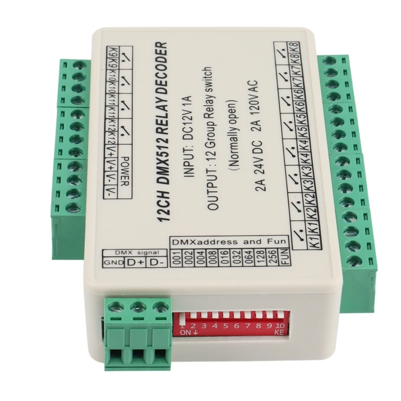 Релейный выключатель 12 каналов контроллер сигнала DMX512 релейный выход WS-DMX-RELAY-3CH