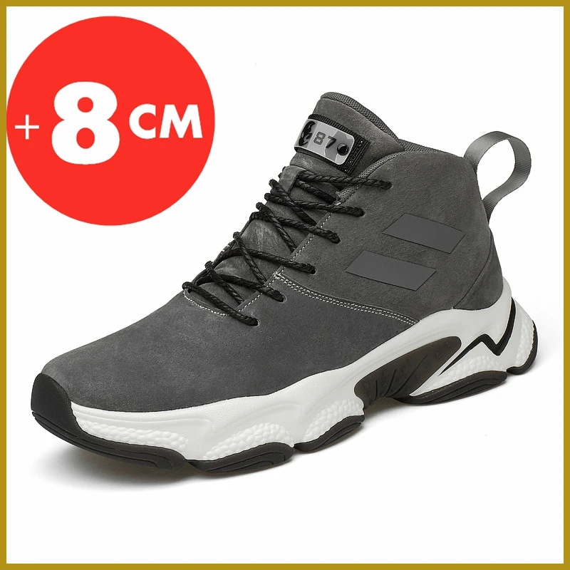 

2023 Men Sneakers Elevator Shoes Height Increase Shoes for Men Height Increasing Shoes man increase Insole 7-8cm