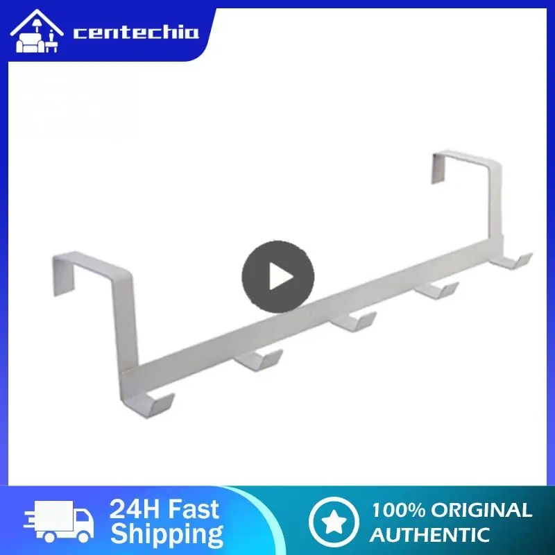 

Clothes Coat Hat Towel Hanger Home Bathroom Organizer Rack 5 Hooks New Hooks Over The Door 2023 New Wholesale Punch-free