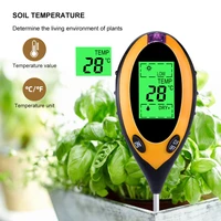 2022 new digital 4 in 1 soil ph meter moisture monitor temperature sunlight tester for gardening plants farming with blacklight