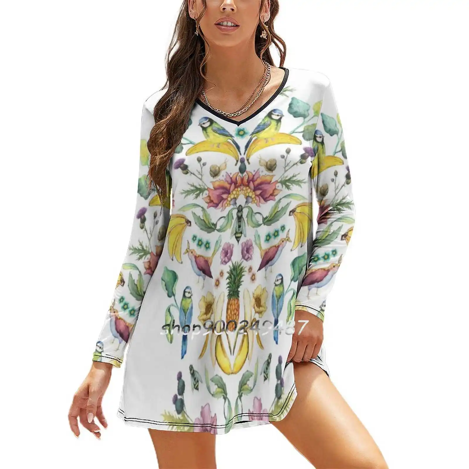 Jugend Goes Bananas! Long Sleeve Sexy Dresses For Women 2022 Ladies Vintage Elegant Party Dress Linn Warme Linnw Banana