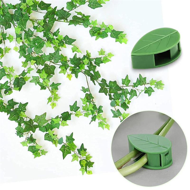 

100pcs Plant Bracket Invisible Wall Rattan Clamp Clip Invisible Wall Vine Climbing Sticky Hook Self-Adhesive Plant Fixer Stent