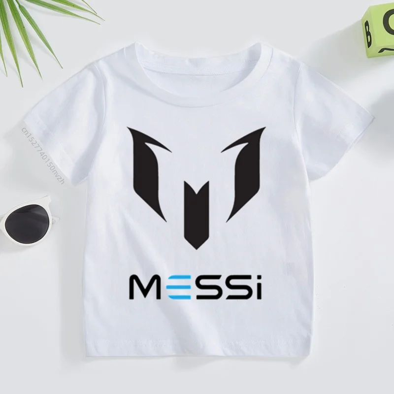 

2020 Messi Letter Printing Funny Children T-Shirts Summer Top Boys Girls Short Sleeve Clothes Casual Baby Kids Tee Shirt