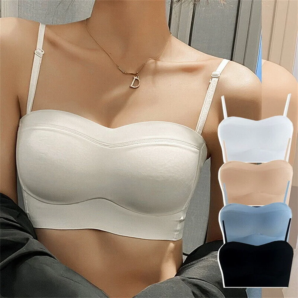 

Women Invisible Push Up Bra Bralette Strapless Bras Underwear Sexy Lingerie Thin Section Non-Slip Underwear Lift Beautiful Back