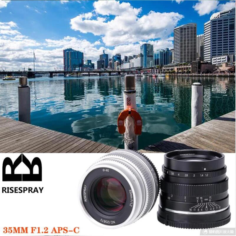 

Объектив RISESPRAY 35 мм F1.2 Prime для Sony E-mount для M4/3 для Fuji XF APS-C ручной беззеркальный объектив с фиксированным фокусом A6500 J