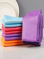 microfiber cleaning cloth fish scale rag nanoscale streak free anti grease easy clean wiping rags kitchen tools accessories