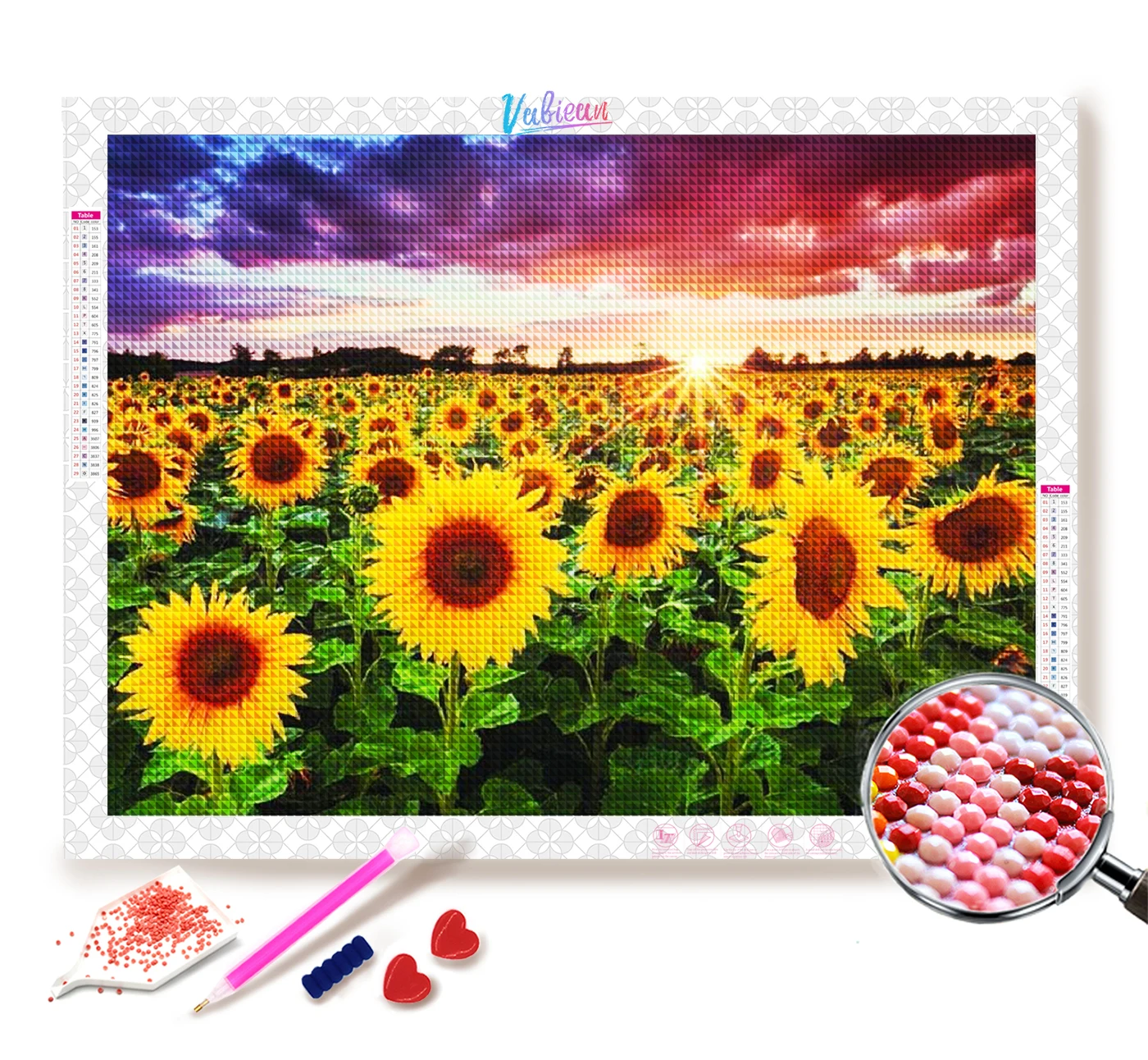 

5D DIY Sunflower Diamond Painting Cross Stitch Diamond Embroidery Picture of Rhinestones Home Decor