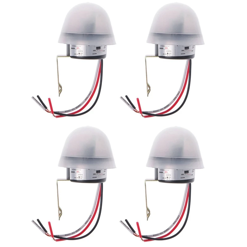 

4X Automatic Auto On Off Photocell Street Light Lamp Switch C AC 220V 50-60Hz 10A Photo Control Sensor Switch