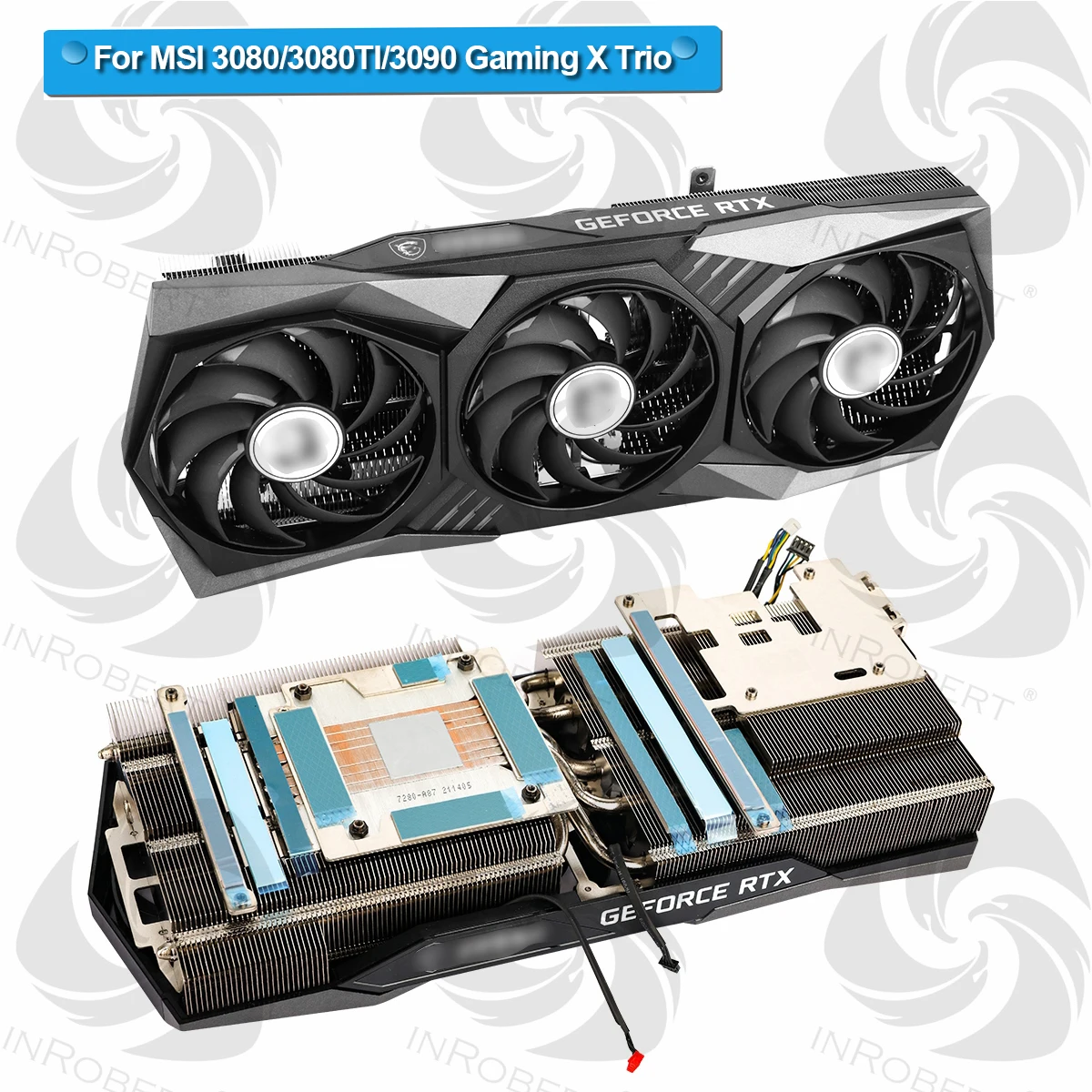 

Original RTX3090 Heatsink For MSI GeForce RTX 3080 3080Ti 3090 Gaming X Trio Graphics Card