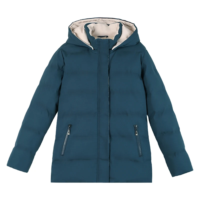 New Winter Women'S Casual Medium Long Thick Cotton Padded Jacket With Hood Warm Keeping And Fashionable Cotton Padded Coat