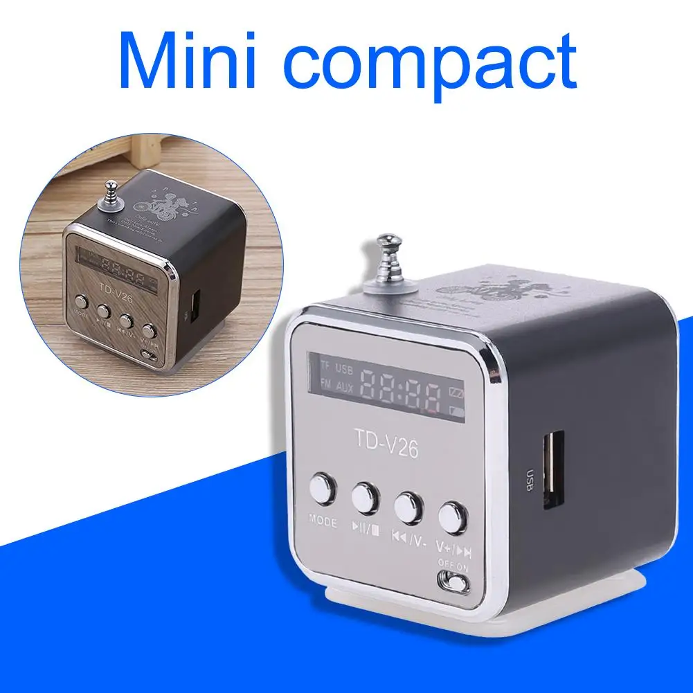Мини-радиоприемник с USB портативные колонки ЖК-цифровой Fm-радиоприемник для ПК