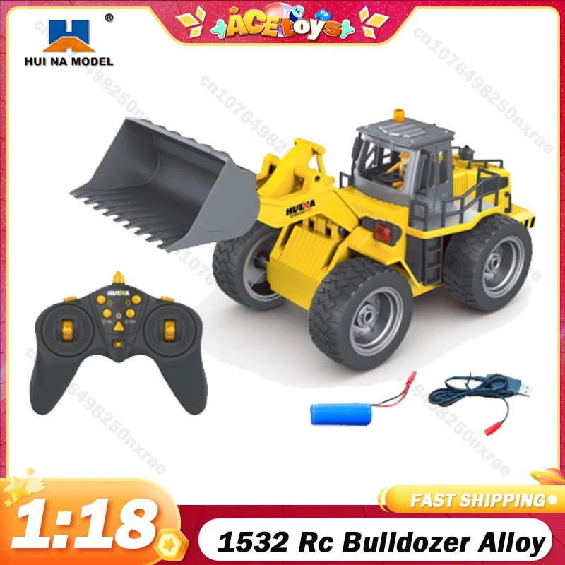 

Huina 1532 1/18 Rc Bulldozer Alloy Tractor Model RC Crawler 2.4G Radio Controlled Cars Trucks Engineering Cars Children Toys Boy