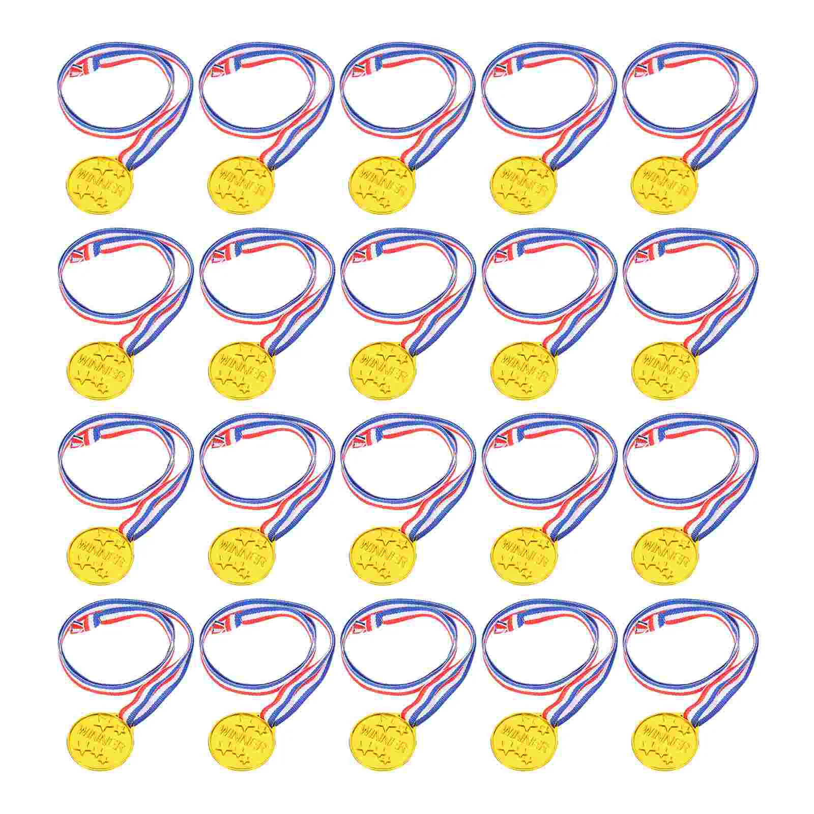 

20 Pcs Kid Sports Medal Game Medals Awards Kids Childrens Toys First Place Winner Plastic Championship Basketball Party Favors