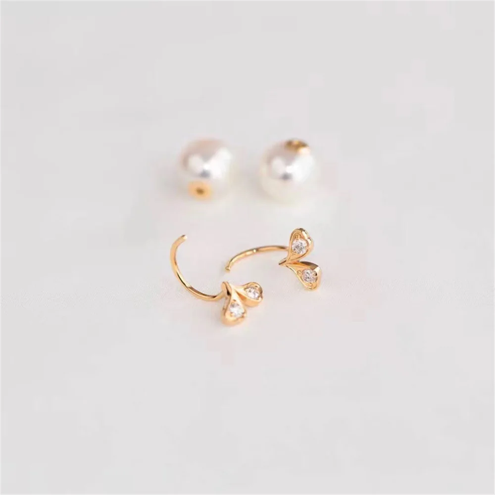 

S925 Sterling Silver Earring Hooks Accessories Gold Silver Ear Studs Ear Hooks Wire For Pearl Earrings Jewelry Making Findings