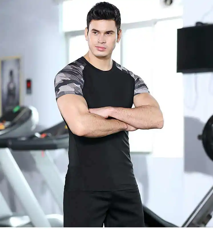 

2023 new men t shirt Sports elastic men's short sleeves V-NECK Casual