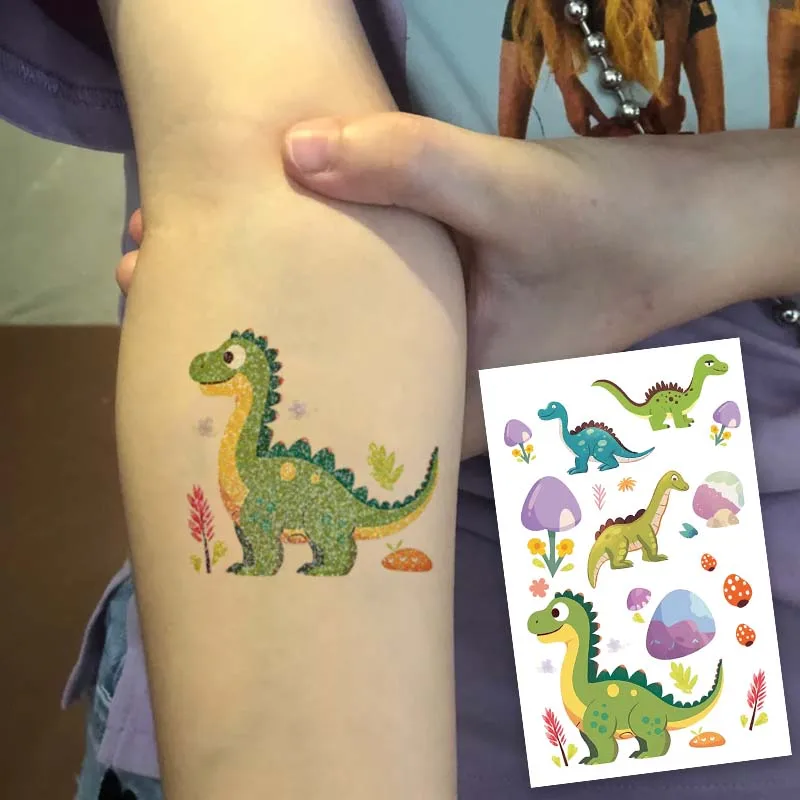 Светящийся набор временной татуировки в форме сердца с 6 предметами для рук и