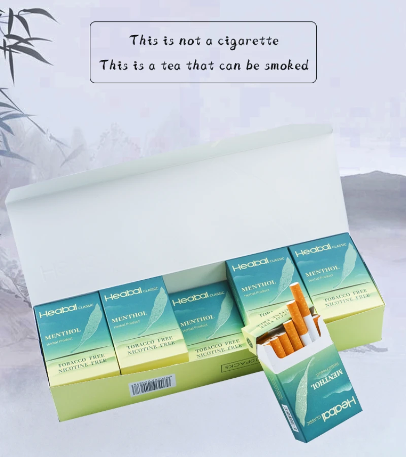 

Healthy Tea Cigarettes Lemon Mint Flavors Nature Tea Tabocco Does Not Contain Nicotine Smokeless Tobacco Quit Smoking Men Gifts