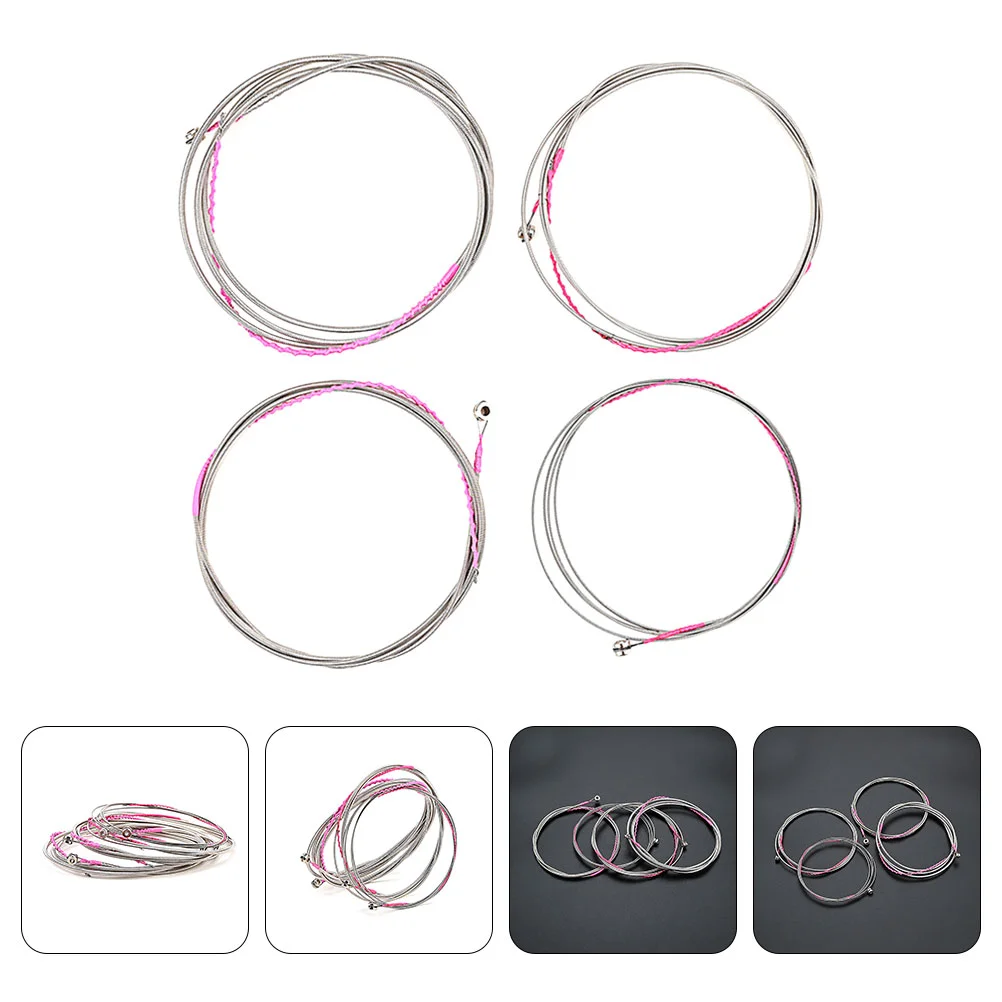 

1 Set Of Water Proof Fine Bass Metal Strings Bass Strings for Player Replacement Repair Instruments