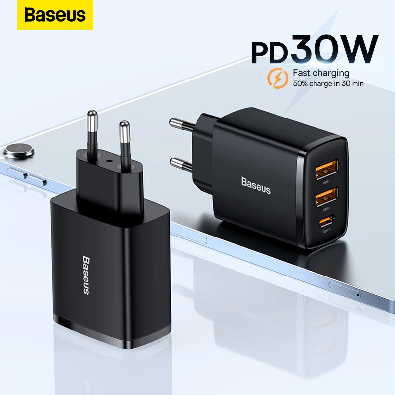 

Baseus 30W USB Type C Charger Phone Charger PD Quick Charge For iPhone 14 13 12 Pro Max QC3.0 Fast Charging For Samsung Xiaomi