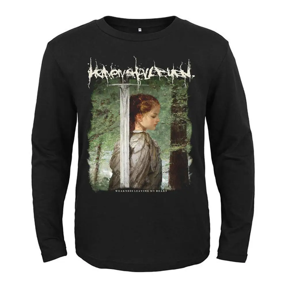 

18 Designs Vintage Art Oil Painting Vintage Heaven Shall Burn Men Women Full Long Sleeves Shirt Heavy Metal Black Tee Fitness