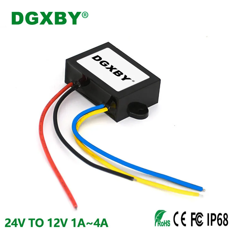 

DGXBY Isolated 24V TO 12V 1A 2A 3A 4A Power Converter 15V~36V to 12V Vehicle Intelligent Step-down Module CE Certification