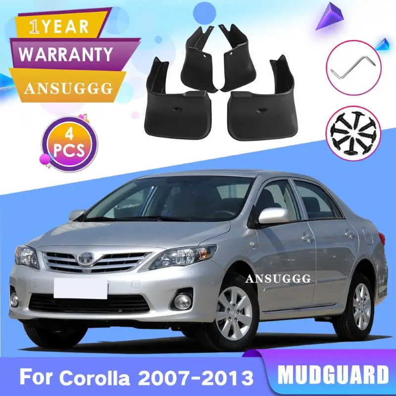 

Mudguard For Toyota Corolla Altis 2007-2013 Sedan Mud Flaps Splash Guards MudFlap Car Accessories Front Rear Wheels Fender 4Pcs