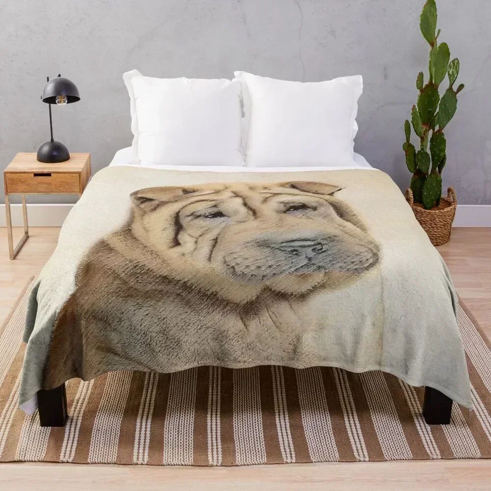 Фланелевое одеяло Shar Pei